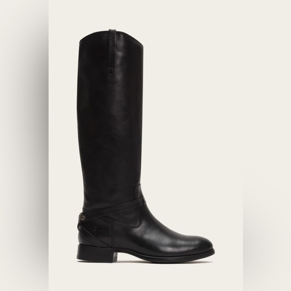 Frye Lindsay Plate Black, Knee High Riding Boot - Picture 6 of 6
